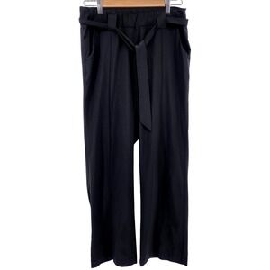 Athleta Destination Pants Women's Size 8 Black Wide Leg Stretch Travel Casual